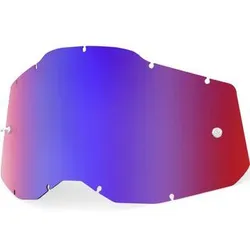 100% Racecraft Accuri &amp; Strata Mirror Lens - Red/Blue