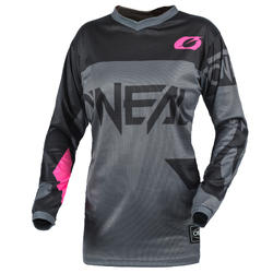 Oneal Element Jersey Racewear Girls Youth - Grey/Pink - XS