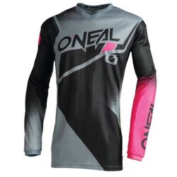 Oneal Element Jersey Racewear Girls - Black/Grey/Pink