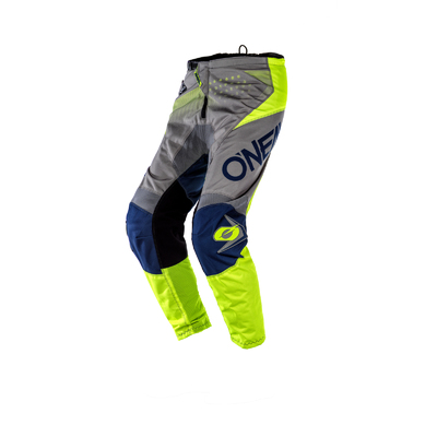 Oneal Element Pant Factor  Youth - Grey/Blue/Neon Yellow