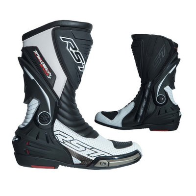 RST Tractech EVO 3 Sport Motorcycle Boots - White/Black