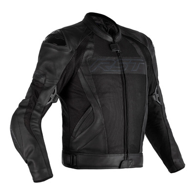 RST Tractech EVO 4 Vented Leather Jacket - Black