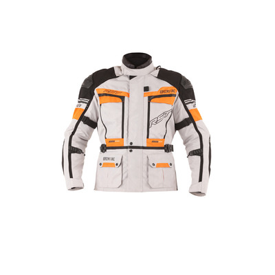 Rst Adventure Iii Motorbike Jacket - Silver/Orange - Small