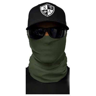 Neck Tube Scarf / Face Mask - Solid Dark Green