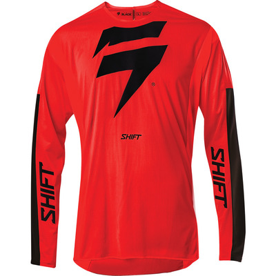 Shift 3lack Label Race Jersey 1 MX Jersey  - Red/Black