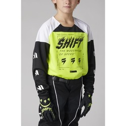 Shift White Label Flame Jersey Youth - Fluro Yellow