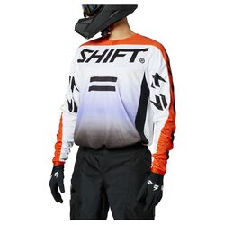 Shift White Label Fade Jersey - Black/White/Orange