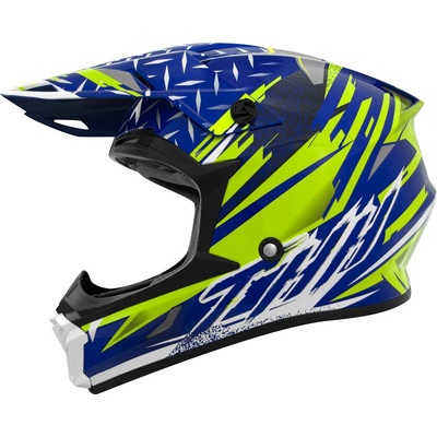T710X Assault Youth MX Helmet - Matte Blue/Yellow