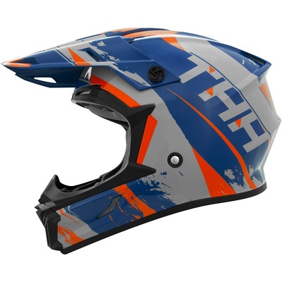 T710X Rage Youth MX Helmet - Matte Blue/Orange