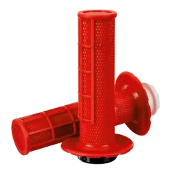 Whites Lock On Grips - Half Waffle - (with 6 Cams) - Red