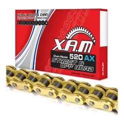 XAM 520AX x-Ring Chain - (120L) With Clip Link - Gold